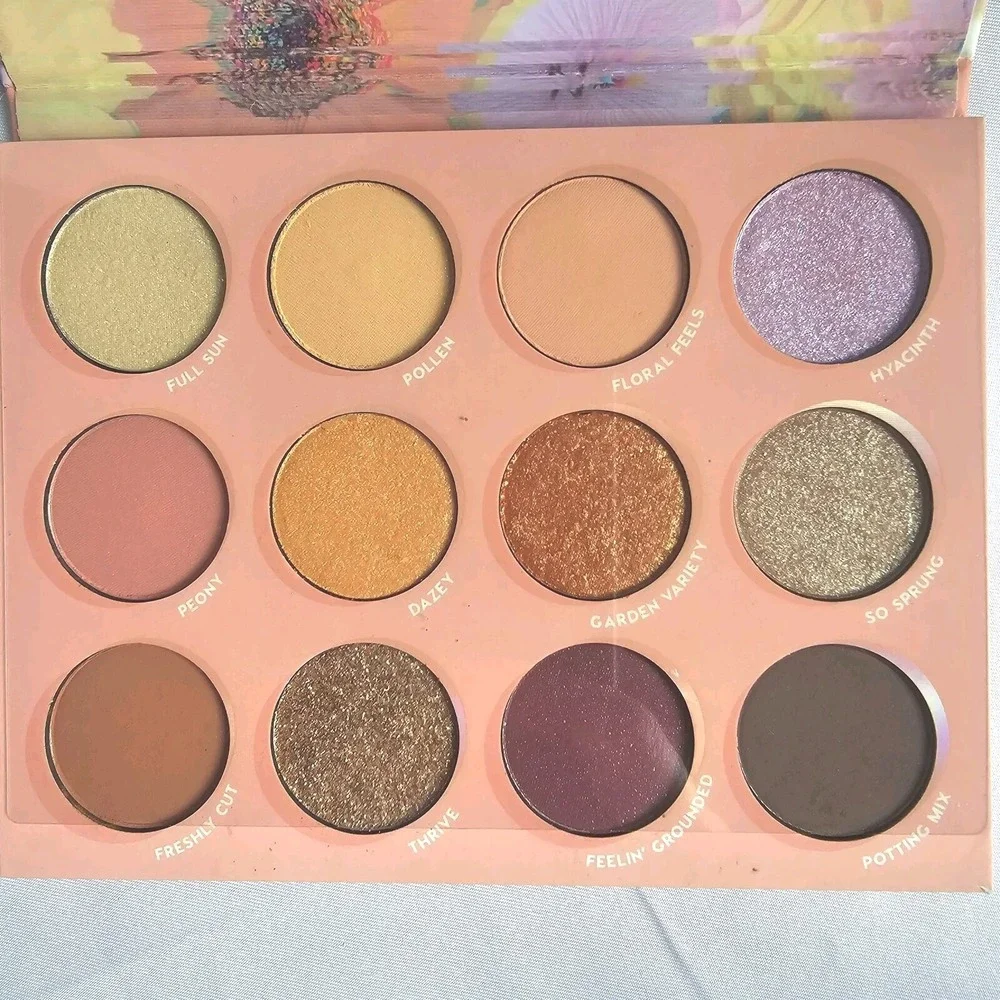 ColourPop Heavy Petal Eyeshadow Palette 12-Pan Floral Warm Tones Makeup 12g